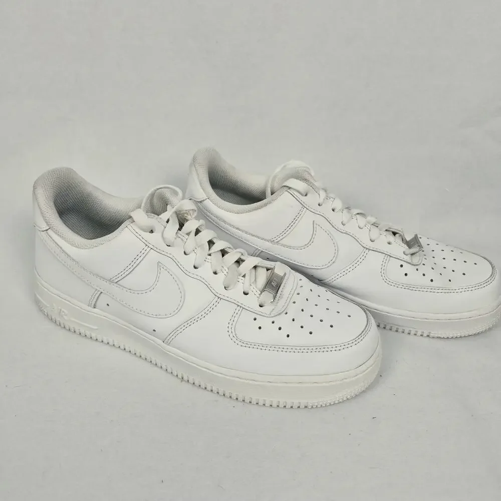 Nike Air Force 1 07 Low Triple White All White Mens 8.5 Womens 10 315122-111